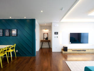 전주인테리어 디자인투플라이 프로젝트 - 전주 효자동 휴먼시아 아이린 아파트, 디자인투플라이 디자인투플라이 Living room