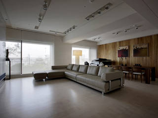 台中彭宅, 大言室內裝修有限公司 大言室內裝修有限公司 Minimalist living room