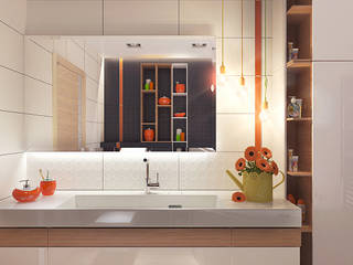 ванна для детей 2й этаж в таун хаусе, Your royal design Your royal design Minimalist style bathroom