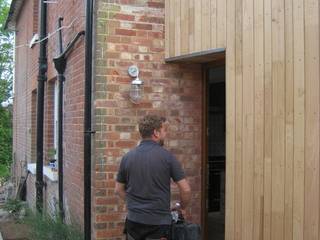 Timber Wave Family Room, East Sussex, Elemental Architecture Elemental Architecture Moderne ramen & deuren