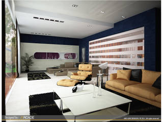 King Abdullah Kamel Beach Villa, ARCADE DESIGNS ARCADE DESIGNS Modern living room Feathers Black