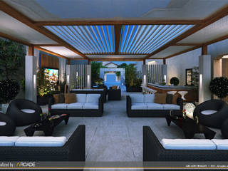 HACIENDA BAY VILLA, ARCADE DESIGNS ARCADE DESIGNS Interior garden Bamboo Green