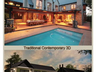 Traditional contemporary, Urban concept architects Urban concept architects Landhäuser Stein Braun