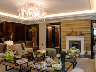 Whitehall Apartment by Goddard Littlefair (UK) / Serip Lighting , Serip Serip Ruang Keluarga Klasik