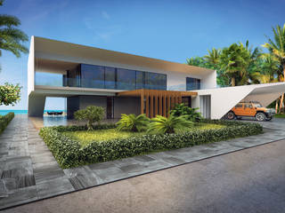 villa on the Palm Jumeirah, ALEXANDER ZHIDKOV ARCHITECT ALEXANDER ZHIDKOV ARCHITECT Maisons minimalistes