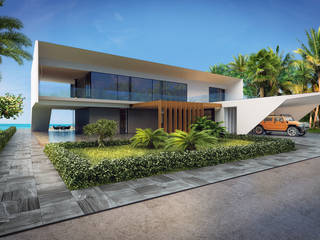 villa on the Palm Jumeirah, ALEXANDER ZHIDKOV ARCHITECT ALEXANDER ZHIDKOV ARCHITECT Minimalistische Häuser