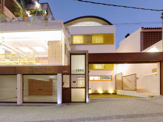 Clínica e Hospital dia de Oftalmologia CEEO, Júlia Hallack Arquitetura Sustentável Júlia Hallack Arquitetura Sustentável Rustic style houses