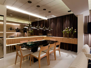 APTO. M & S, Matheus Menezes Arquiteto Matheus Menezes Arquiteto Modern dining room