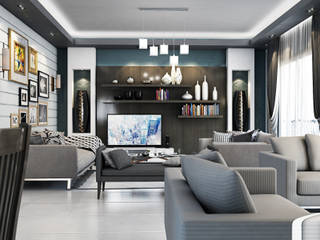 Modern Reception and Dining, Boly Designs Boly Designs Living room