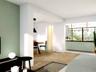 Vrijstaand woonhuis Susteren, De Nieuwe Context De Nieuwe Context Modern living room Solid Wood Multicolored