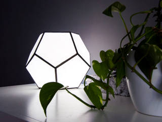 Lámpara Dodecaedro, ZetaGlass ZetaGlass Casas de estilo industrial Vidrio