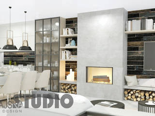 Dom przy Parku Cietrzewia , MIKOŁAJSKAstudio MIKOŁAJSKAstudio ห้องนั่งเล่น