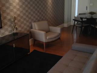 Apartamento quarto e sala 2nsarq Salas de estar modernas Preto