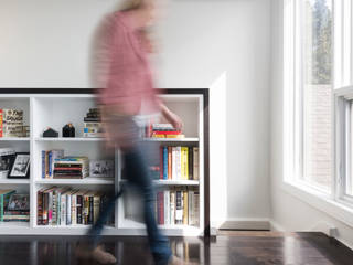 Hallway with Custom Bookcase STUDIO Z Modern style bedroom