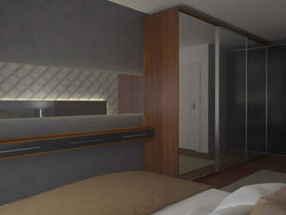 Raylı Dolap, RayKonsept RayKonsept Modern style bedroom Engineered Wood Transparent