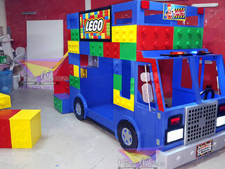 Fabuloso Camion tipo Lego Kids World- Recamaras, literas y muebles para niños Dormitorios infantiles modernos Derivados de madera Transparente camas literas camión muebles kidsworld muebleria carpintería recamaras,Camas y cunas