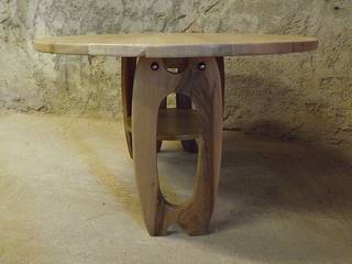 Table basse ronde., Le Meuble Autrement Le Meuble Autrement Salon moderne Bois Effet bois