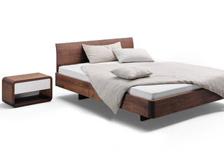 Bett COM:CI, Holzmanufaktur Stuttgart Holzmanufaktur Stuttgart 모던스타일 침실 솔리드 우드 멀티 컬러