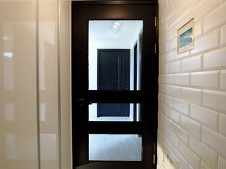 대구 평리 청구 아파트 올리모델링, inark [인아크 건축 설계 디자인] inark [인아크 건축 설계 디자인] Modern Corridor, Hallway and Staircase Tiles