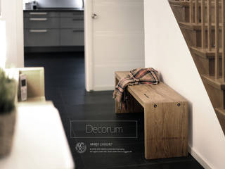 Decorum - Sitzbank aus massiver Eiche, Atelier Maria Luggau Atelier Maria Luggau Modern corridor, hallway & stairs لکڑی Wood effect