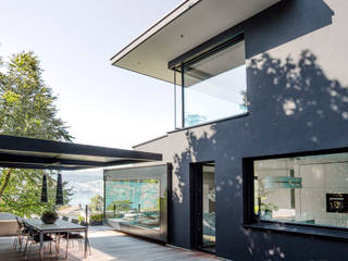 Objekt 336, meier architekten zürich meier architekten zürich Modern balcony, veranda & terrace Wood Black
