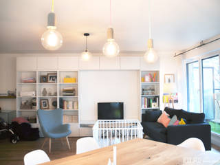 Maison ML, Belle Ville Atelier d'Architecture Belle Ville Atelier d'Architecture Skandinavische Wohnzimmer