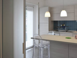 appartamento trilocale, evels & papitto - b4architects evels & papitto - b4architects Scandinavian style kitchen Wood Wood effect