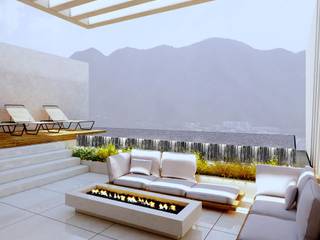 RESIDENCIA FH, CH Proyectos CH Proyectos Balcon, Veranda & Terrasse modernes