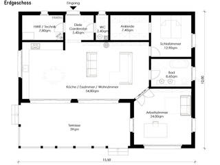 BUNGALOW IN FALKENSEE III, Müllers Büro Müllers Büro Bungalow