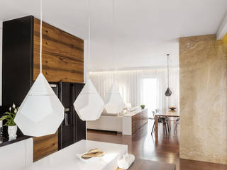 Apartament Cietrzewia, Ndesign Ndesign Modern kitchen