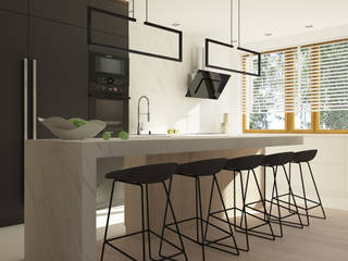 Dom w Zielonce, Ndesign Ndesign Modern kitchen