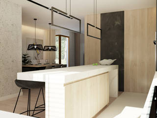 Dom w Zielonce, Ndesign Ndesign Modern kitchen