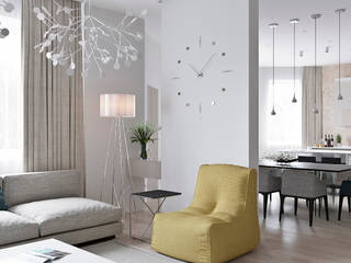 Scandinavian Minimalism, Студия Антона Сухарева "SUKHAREVDESIGN" Студия Антона Сухарева 'SUKHAREVDESIGN' Living room