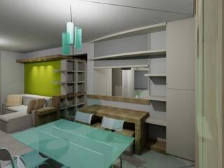 Ristrutturazione interno a Roma, PARIS PASCUCCI ARCHITETTI PARIS PASCUCCI ARCHITETTI Modern dining room Wood Wood effect