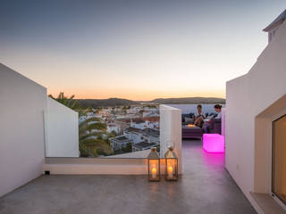 Terrace view studioarte Balcone, Veranda & Terrazza in stile minimalista Terrace,casadalila