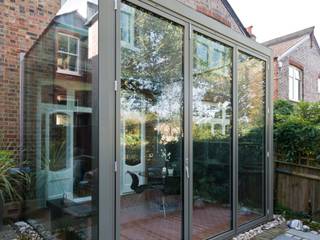 Frameless Glass Box Extension, Trombe Ltd Trombe Ltd 모던스타일 다이닝 룸