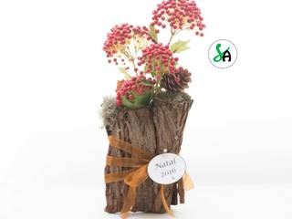 Kit de decoração de mesa casca, Sublim Ambiente Sublim Ambiente Phòng khách phong cách chiết trung Gỗ Wood effect