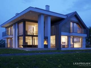 Dieses ArchitektenHaus macht einfach richtig gute Laune! , LK&Projekt GmbH LK&Projekt GmbH Moderne Häuser