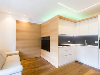 Piccolo appartamento open-space in edificio casa clima "A": Bello , Lemayr Thomas Lemayr Thomas Minimalist living room