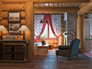 Мед и пламя, rudakova.ru rudakova.ru Rustic style corridor, hallway & stairs Wood Wood effect