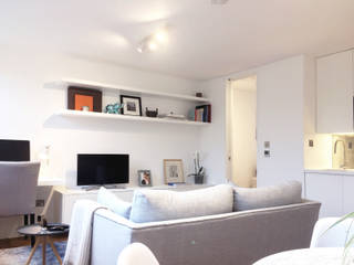 Refurbishment of a 250sqft apartment next to Hyde Park, London, W2, GK Architects Ltd GK Architects Ltd Minimalist living room