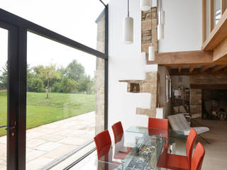 Internal photo Trombe Ltd Modern Windows and Doors kitchen,dining room,glass,extension,structural glazing,double height