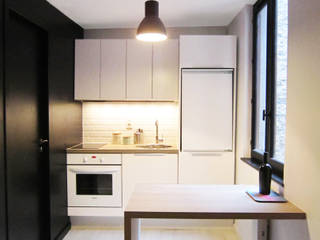 Appartement M, SLAI SLAI Dapur Gaya Industrial Kayu Wood effect