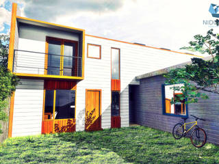 Diseño de Casa NH por NidoSur Arquitectos, NidoSur Arquitectos - Valdivia NidoSur Arquitectos - Valdivia Casa unifamiliare