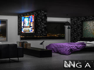 Habitación Principal, Grupo GANA, C.A. Grupo GANA, C.A. Modern Bedroom Granite Black