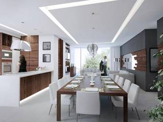 TORRE LAS FUENTES, TREVINO.CHABRAND | Architectural Studio TREVINO.CHABRAND | Architectural Studio Modern dining room
