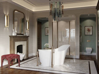 Spacious luxury bathroom, COUTURE INTERIORS COUTURE INTERIORS Ванна кімната