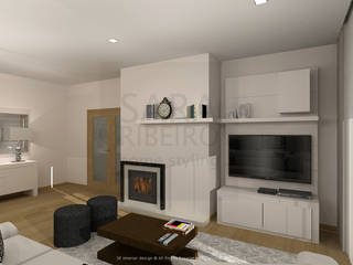 Stripes & Flower Living Room, Sara Ribeiro - Arquitetura & Design de Interiores Sara Ribeiro - Arquitetura & Design de Interiores Living room