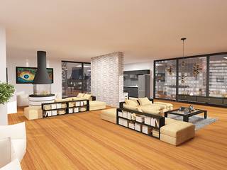 Дизайн проект (Квартира), Студия дизайна mOOza Студия дизайна mOOza Living room