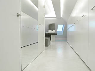 Penthouse S, destilat Design Studio GmbH destilat Design Studio GmbH Modern corridor, hallway & stairs